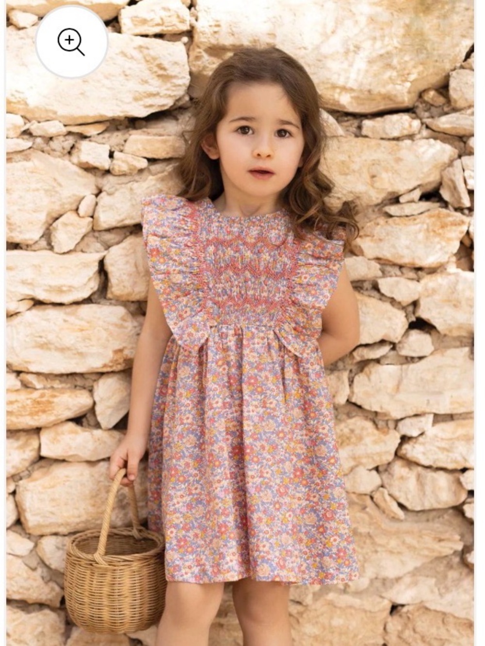 Tartine et Chocolat Floral Smocked Ruffle Dress